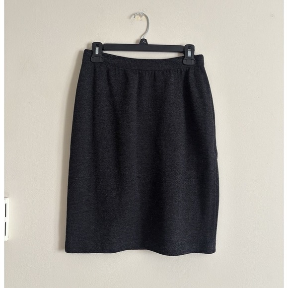 St John Collection by Marie Gray Skirt Womens 8 Career Quiet Luxury Gray Pull On